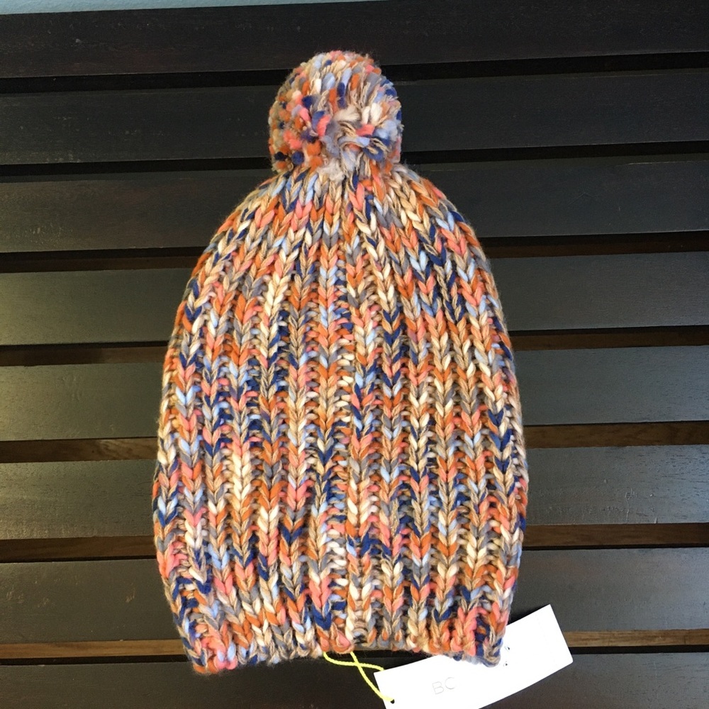 BCBGeneration knit hat with pompom